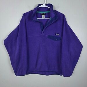 Patagonia Synchilla 25450 Fleece Pullover Snap Neck Purple Men's Small
